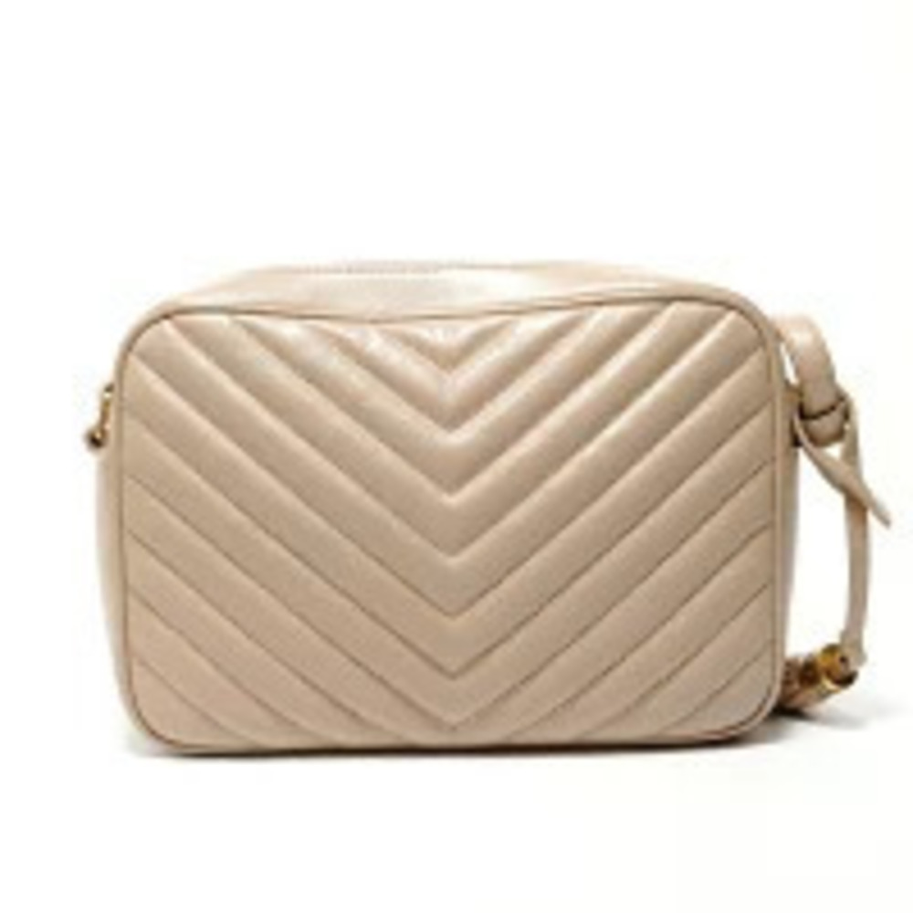 Saint Laurent Yves YSL Lou Tassel Camera Bag Shoulder Beige Cream